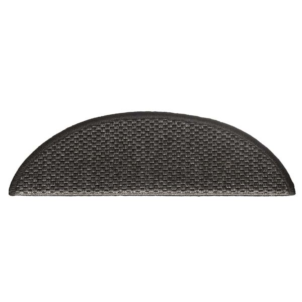 vidaXL Samolepiace nášľapy vzhľad sisalu 15 ks 56x17x3 cm antracitové