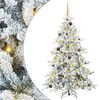 vidaXL Umel&yacute; Skl&aacute;pac&iacute; Vianočn&yacute; Stromček Biela 180 cm PVC a oceľ