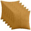 vidaXL Poťah na podložku 6 pcs ALMELO Žlt&aacute; 40 x 40 cm man&scaron;estr