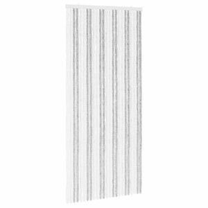 vidaXL Z&aacute;ves proti hmyzu z chenille Svetlo &scaron;ed&aacute; a biela 100 x 220 cm