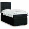 vidaXL Posteľn&yacute; r&aacute;m boxspring s matracom čierny 90x190 cm l&aacute;tka