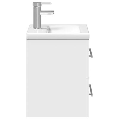 vidaXL Kúpeľňová umývadlová skrinka so zabudovaným umývadlom biela