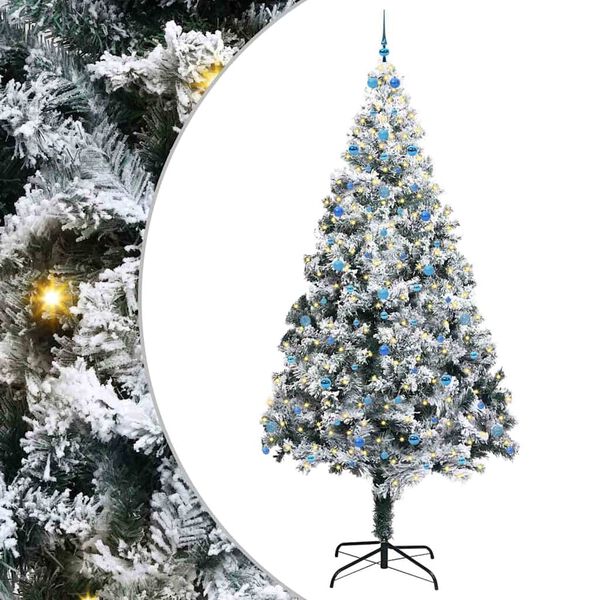 vidaXL Vianočn&yacute; stromček s 300 LED-i so stojanom Zelen&aacute; 300 cm PVC