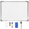 vidaXL Magnetick&aacute; tabuľa stierateľn&aacute; za sucha biela 70x50 cm oceľ