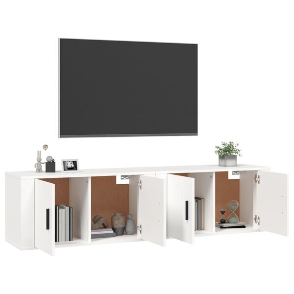 vidaXL N&aacute;stenn&eacute; TV skrinky 2 ks biele 80x34,5x40 cm