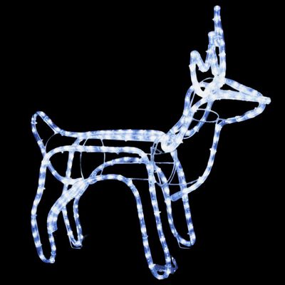 VidaXL 3-dielna vianočná figúrka soba studené biele svetlo