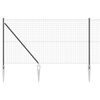 vidaXL Eur&oacute;psky plot s hrotmi 10 x 1 m PVC potiahnut&aacute; oceľ Siv&aacute;