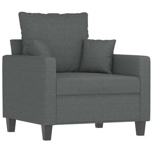 vidaXL Jednomiestna pohovka, tmavosiv&aacute; 60 cm, l&aacute;tka