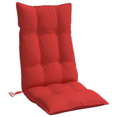 vidaXL Podušky na stoličky s vysokým operadlom 2 ks červené látka