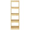 vidaXL Knižnica/deliaca stena 40x30x135,5 cm, borovicov&yacute; mas&iacute;v
