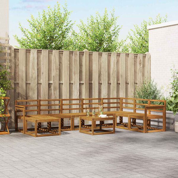 vidaXL Z&aacute;hradn&aacute; s&uacute;prava gaučov 9 pcs Pr&iacute;rodn&aacute; Pevn&eacute; ak&aacute;ciov&eacute; drevo