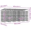 vidaXL Vonkaj&scaron;&iacute; koterec pre psov so strechou oceľ 9,22 m&sup2;