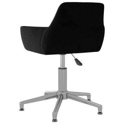vidaXL Otočná kancelárska stolička čierna zamatová