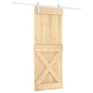 vidaXL Posuvn&eacute; dvere Pr&iacute;rodn&aacute; a biela 80 x 210 cm