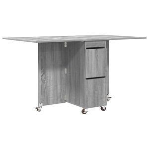 vidaXL Jed&aacute;lensk&yacute; st&ocirc;l 140 x 80 x 77 cm Kompozitn&eacute; drevo Siv&yacute; Sonoma