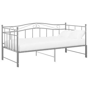 vidaXL R&aacute;m rozkladacej pohovky siv&yacute; kovov&yacute; 90x200 cm