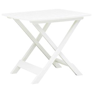 vidaXL Skladac&iacute; z&aacute;hradn&yacute; st&ocirc;l biely 79x72x70 cm plastov&yacute;