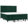 vidaXL Posteľn&yacute; r&aacute;m boxsping s matracom tmavozelen&yacute; 160x200 cm zamat