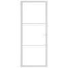 vidaXL Vnútorné dvere 83x201,5 cm biele ESG sklo a hliník