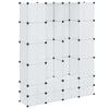vidaXL Modul&aacute;rna skrinka s 18 priečinkami, biela 37x146x180,5 cm