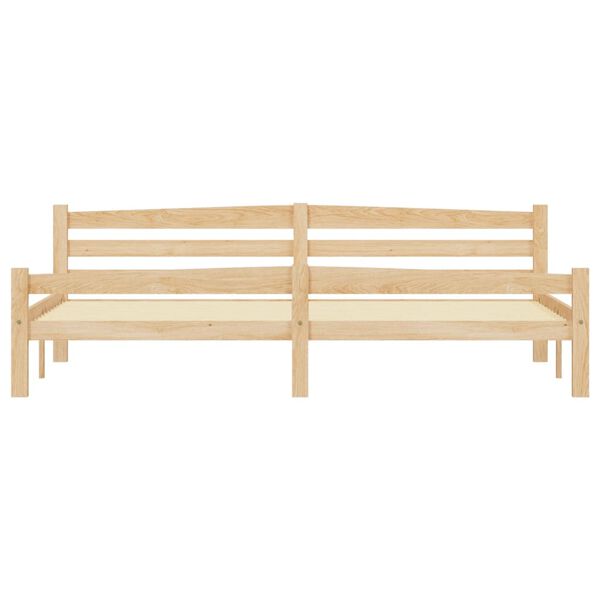 vidaXL Posteľn&yacute; r&aacute;m s 2 z&aacute;suvkami borovicov&yacute; mas&iacute;v 200x200 cm