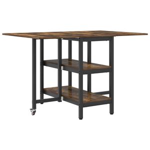 vidaXL Jed&aacute;lensk&yacute; st&ocirc;l 122 x 80 x 76,5 cm Kompozitn&eacute; drevo Dymov&yacute; dub