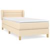 vidaXL Boxspring posteľ s matracom kr&eacute;mov&aacute; 100x200 cm l&aacute;tka