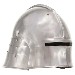 vidaXL Stredovek&aacute; rytierska prilba pre LARP starožitn&aacute; replika strieborn&aacute; oceľov&aacute;