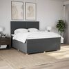 vidaXL Boxspring posteľ s matracom tmavosiv&aacute; 180x200 cm l&aacute;tka