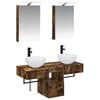 vidaXL Set kabinetov do k&uacute;peľne 5 pcs Dymov&yacute; dub 40 x 10,5 x 60,5 cm