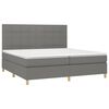 vidaXL Boxspring posteľ s matracom tmavosiv&aacute; 200x200 cm l&aacute;tka