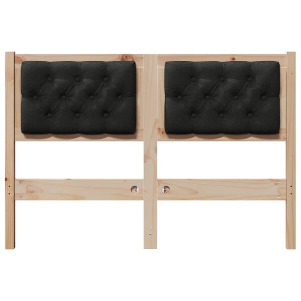 vidaXL Zadn&eacute; čelo In&yacute; Hned&aacute; a čierna 135 cm Borovicov&yacute; mas&iacute;v