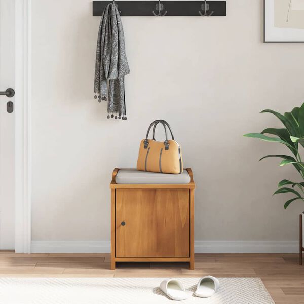 vidaXL Lavica do predsiene SANDNES 45x40x50 cm borovicov&yacute; mas&iacute;v