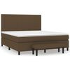 vidaXL Boxspring posteľ s matracom tmavohned&aacute; 180x200 cm l&aacute;tka