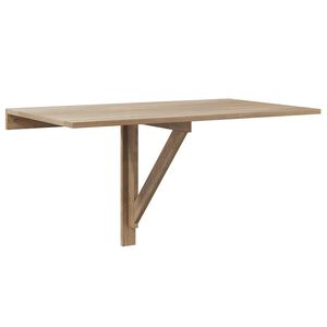 vidaXL Skladac&iacute; stol&iacute;k na stenu, dubov&aacute; farba 100x60 cm