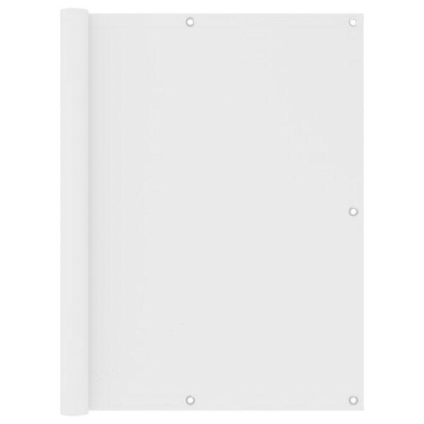 vidaXL Balkónová markíza, biela 120x400 cm, oxfordská látka