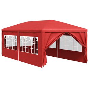 vidaXL P&aacute;rty stan 600 x 300 x 255 cm Červen&aacute; PE a oceľ