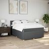 vidaXL Boxspring posteľ s matracom tmavosiv&aacute; 140x200 cm l&aacute;tka