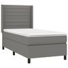 vidaXL Boxspring posteľ s matracom tmavosiv&aacute; 90x200 cm l&aacute;tka