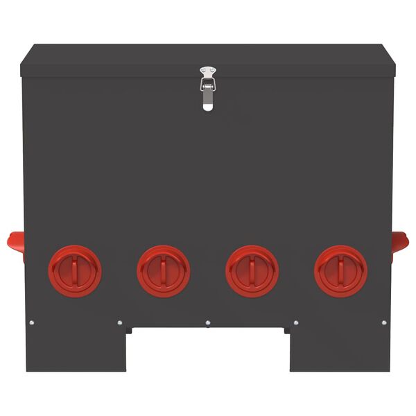 vidaXL Kŕmidlo pre kurčat&aacute; Čierna 60,5 x 29 x 51 cm