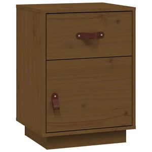 vidaXL Nočn&yacute; stol&iacute;k medovo-hned&yacute; 40x34x55 cm mas&iacute;vne borovicov&eacute; drevo