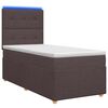 vidaXL Posteľ boxspring s matracom Tmavohned&aacute; 90 x 200 cm L&aacute;tka