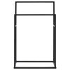 vidaXL Voľne stojaci vešiak na uteráky, čierny 48x24x78,5 cm, železo