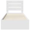 vidaXL R&aacute;m postele so z&aacute;suvkou Biela 100 x 200 cm Kompozitn&eacute; drevo