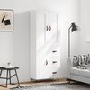 vidaXL Vysok&aacute; skrinka biela 69,5x34x180 cm spracovan&eacute; drevo