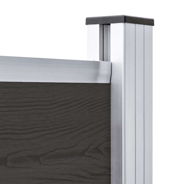 vidaXL Plotový panel WPC 180x146 cm čierny