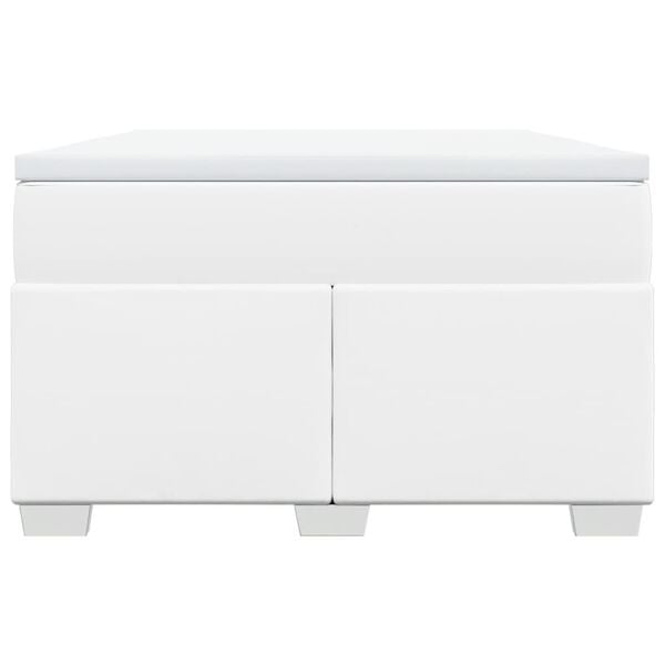 vidaXL Boxspring posteľ s matracom biela 120x200 cm umel&aacute; koža