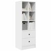 vidaXL Highboard so zásuvkou Biela 45.5 x 34 x 127 cm Kompozitné drevo