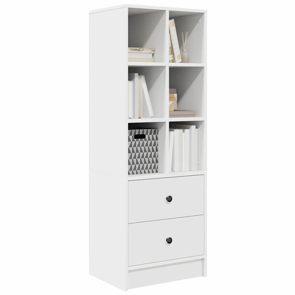 vidaXL Highboard so zásuvkou Biela 45.5 x 34 x 127 cm Kompozitné drevo