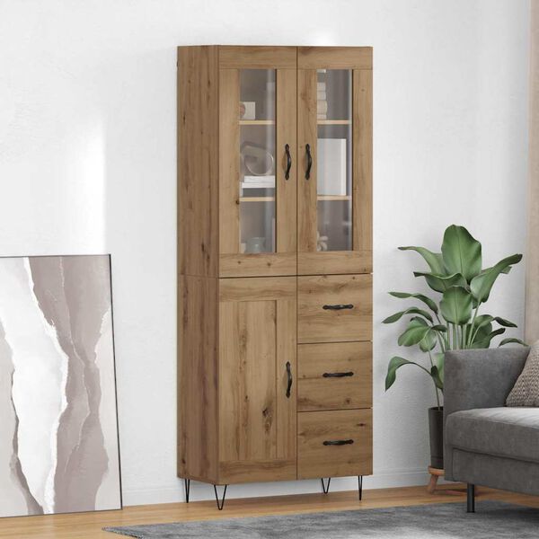 vidaXL Highboard Remeseln&yacute; dub 69,5 x 34 x 90 cm Kompozitn&eacute; drevo